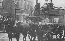 Vintage Postcard Horse Bus