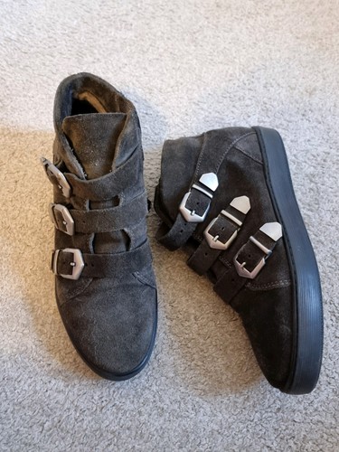 Moda pelle grey suede - pelle,
