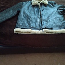 MENS RAF B3 AVIATOR SHEEP SKIN LEATHER BOMBER WINTER FLYING PILOT JACKET COAT