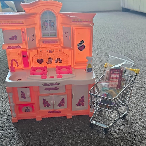 Pink plastic pretend - pink, play