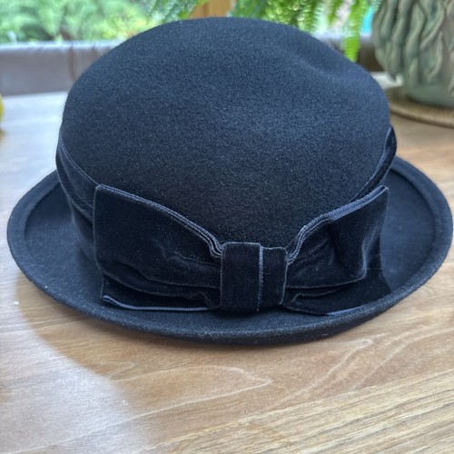 Black wedding hat - black, with