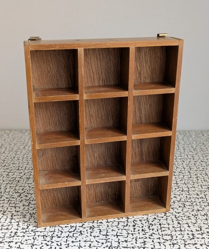 Vintage wooden curio shelf - wooden,