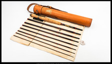 Hardy Graphite Smuggler 9'5" 7wt Fly Rod 8pc Travel Rod Original Leather Tube