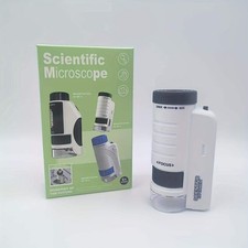 Kids Pocket Microscope 200X | Portable Handheld Science Explorer with LED Light