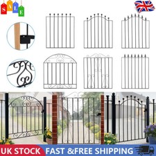 6 Sizes Garden Gate Wrought Iron Metal Small Gates Outdoor Patio Barrier Door