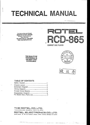 Rotel rcd 865 player - player, owners