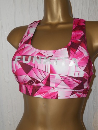 Pink white funkita top size - pink,