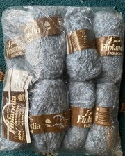 Emu Finlandia fashion yarn - 100% wool - 50g x 8 + part balls - Blue