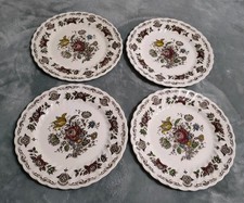 Myotts Bouquet Set of 4 Dinner Plates Staffordshire England Vintage  10 Inch