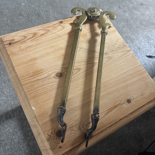 Coal tongs fire irons - fire,