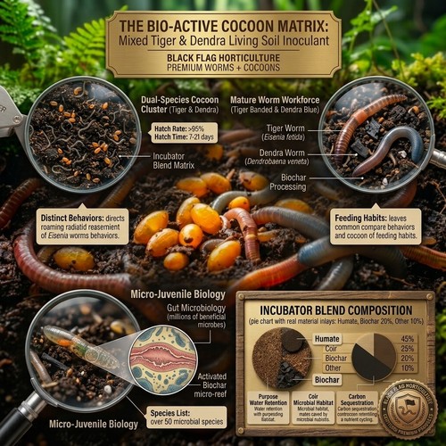 Tiger dendra worm cocoons - dendra,