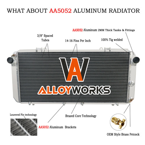 3row aluminum radiator fits - radiator,