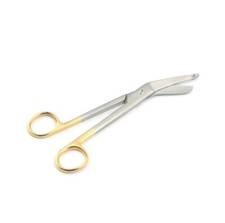 Half Gold Lister Bandage Scissors, First Aid Shears, Stoma Shears, EMS, 