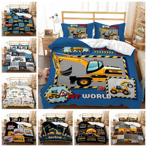Vehicles excavator bedding set - vehicles,