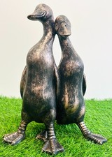 Duck Ornaments Garden Or Indoor Bronze Love Ducks Pair Outdoor Sculpture Gift