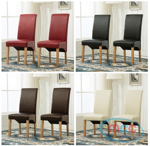 Set faux leather dining - of, 2