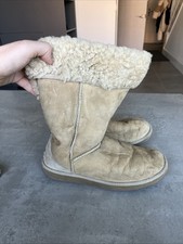 UGGS Australia Classic Tall Fold Over Faux Fur Winter Boots Womens Size 9W