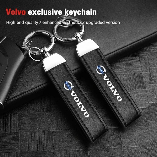 Vintage leather car keychain - car,