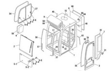 Digger Excavator Cab Glass