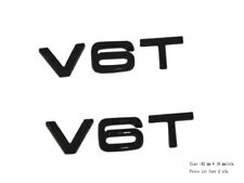 2pcs V6T Car Emblem Decoration Truck Car Sticker Badge Self Adhesive Black