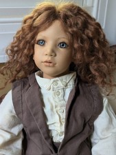 Annette Himstedt Charly Puppen Kinder Doll Vinyl Child Red Hair Blue Eyes 23"