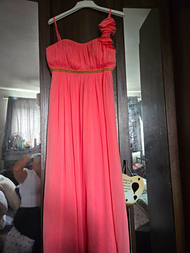 Debut pink chiffon maxi - maxi, dress