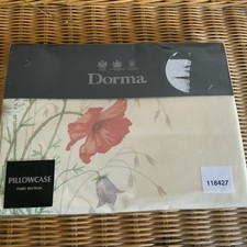 Vintage Dorma Poppy Pillowcase Pair Plain Hem BNIP Bedding 