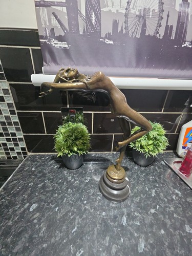 Bronze naked lady sculpture - naked,