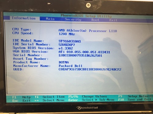 Packard bell za8 - bell,