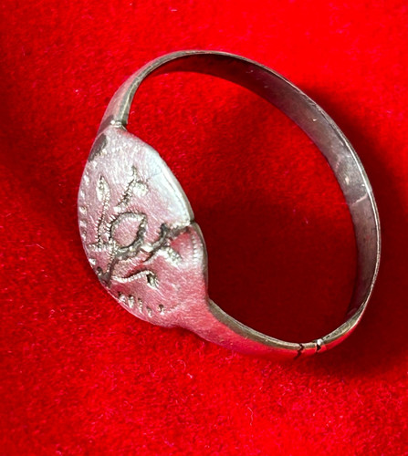 Antique medieval silver signet - medieval,