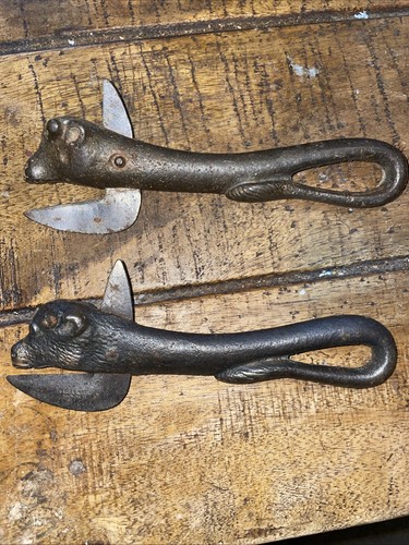 Antique cow head tin - tin, opener