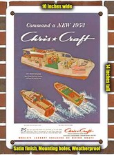 Metal Sign - 1953 Command a New 1953 Chris Craft - 10x14 Inches