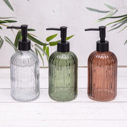 Glass soap bottles green - glass,