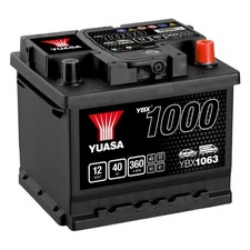 YUASA Car Battery 12V 40Ah 360A B13 B14 T1 Starter For Vauxhall Nova 1.6 GSI Cat