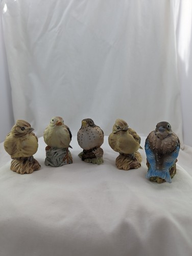Ceramic bird ornaments - ornaments, x5