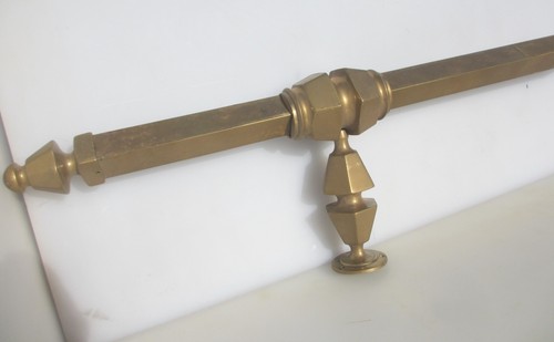 Antique brass curtain pole old - antique,