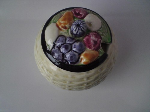 Art deco preserve jam pot - art,