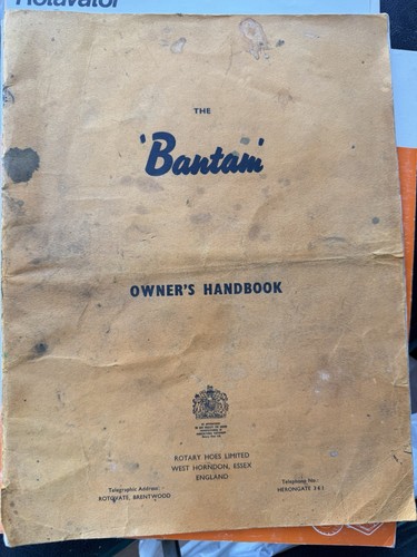 Howard bantam rotavator - howard, manual