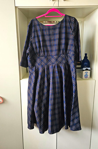Hell bunny navy - navy, tartan
