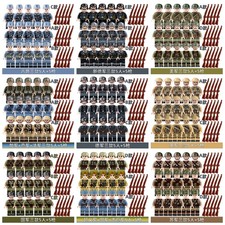 Lego Soldier Army WW2 WW1 Wargame Hero Toy Minifigure Models Trooper English USA