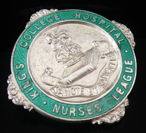 Sterling silver nurses badge - silver,