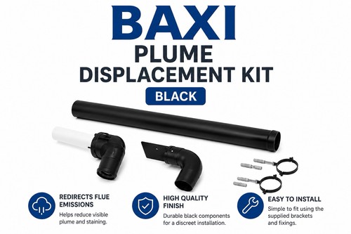 Baxi black plume displacement - black,