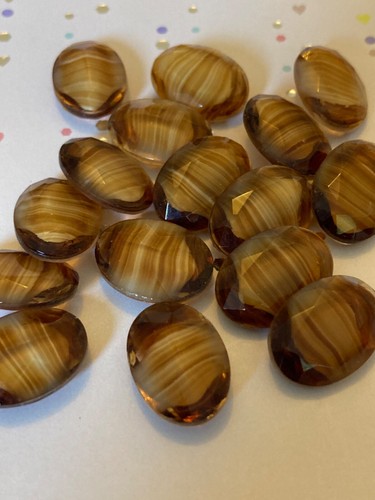 Vintage 18x13mm czech glass - 18x13mm,