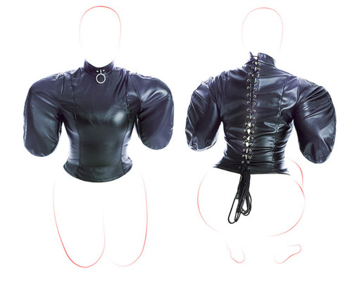 Leather straight jacket - straight,