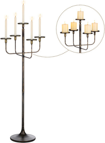 Black candelabra candle - candelabra,