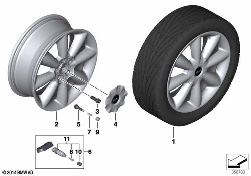 Mini genuine hub cap cover - genuine,