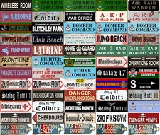 Multi Listing Military WW1 WW2  Armed Forces vintage style metal plaques signs