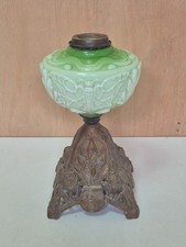 Victorian Oil lamp with Opaque