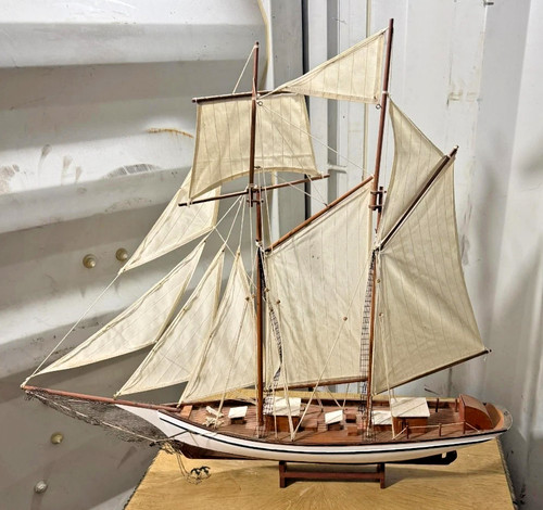 Vintage wooden sailing ship - vintage,