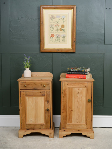 Pair vintage pine - pair, bedside